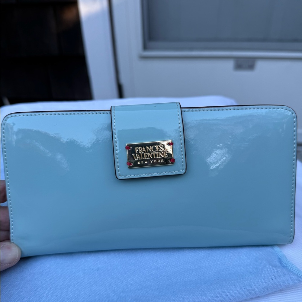 Frances Valentine Jefferson slim Patent wallet.
